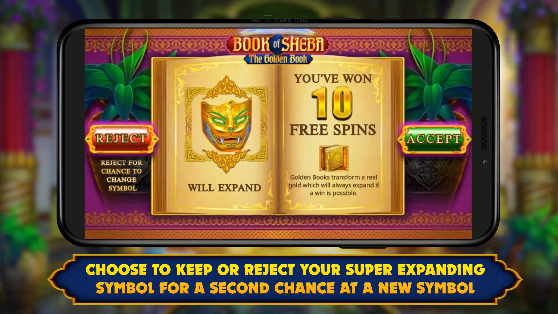 Book of Sheba free spins iSoftBet