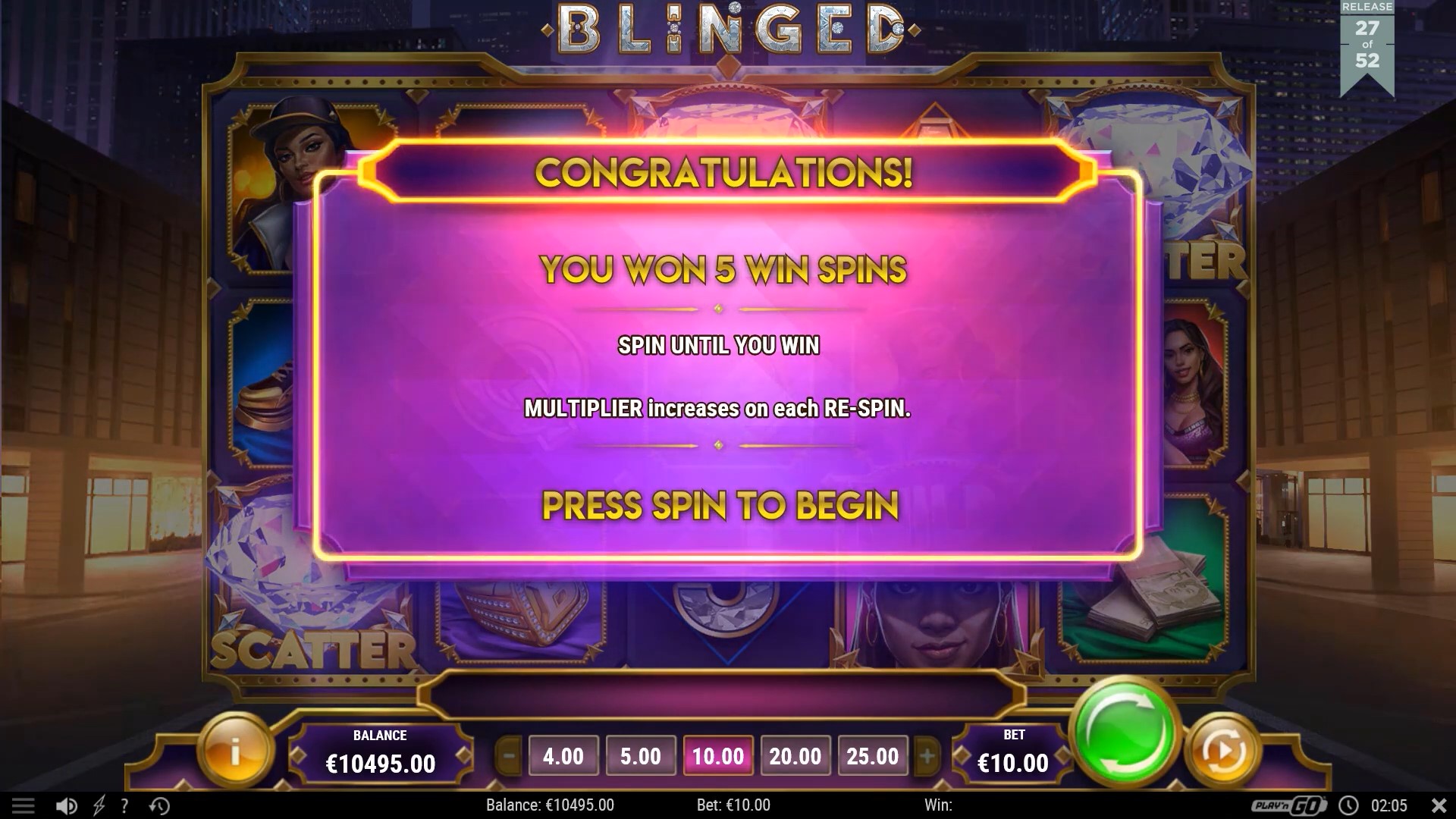 Blinged Playn Go Free spins
