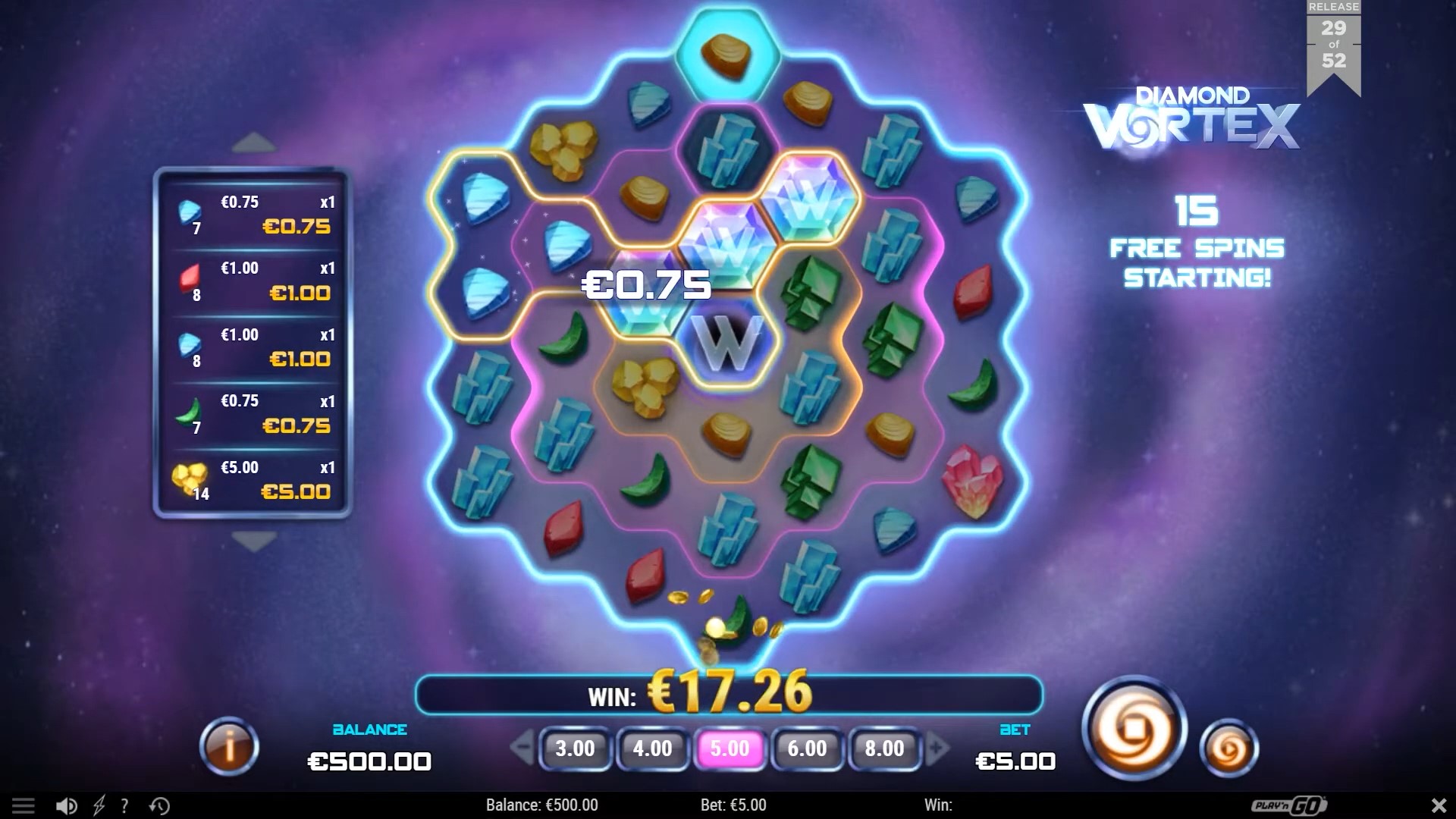 Diamond Vortex win 2 Playn GO