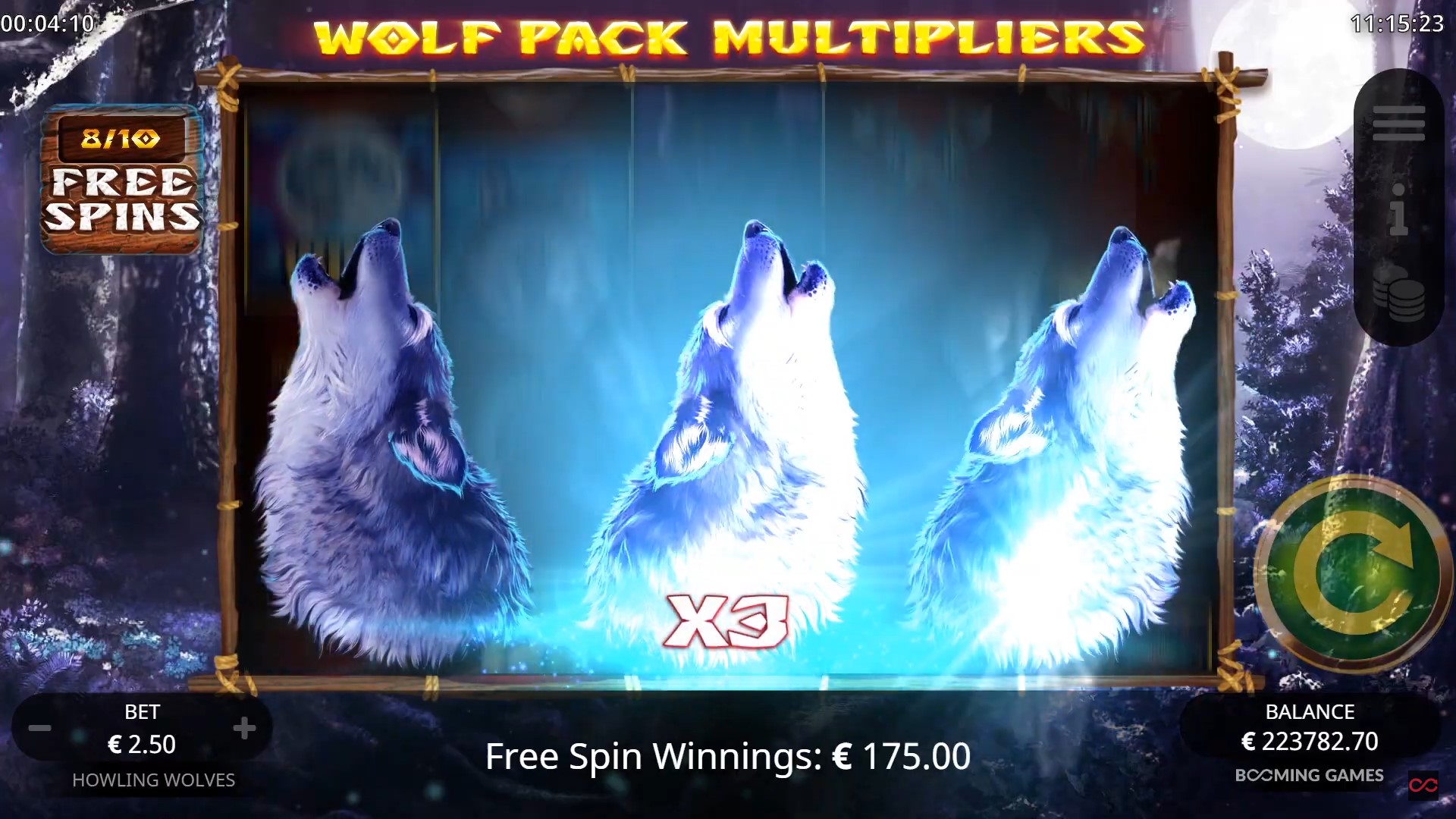 Howling Wolve wold pack multiplier Booming Games