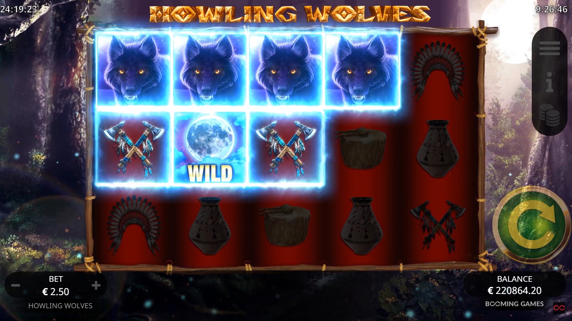 Howling Wolves WILD Booming Games
