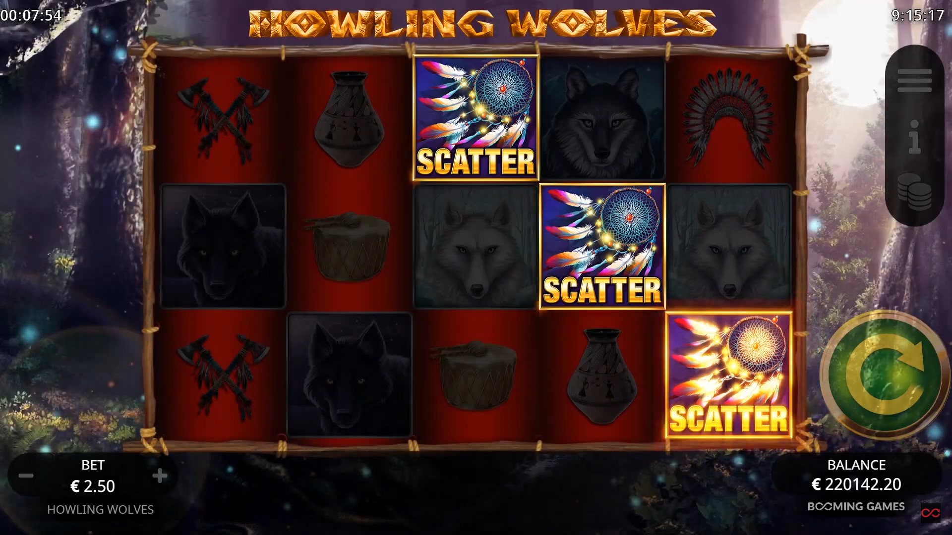 Howling Wolves scatter Booming Games