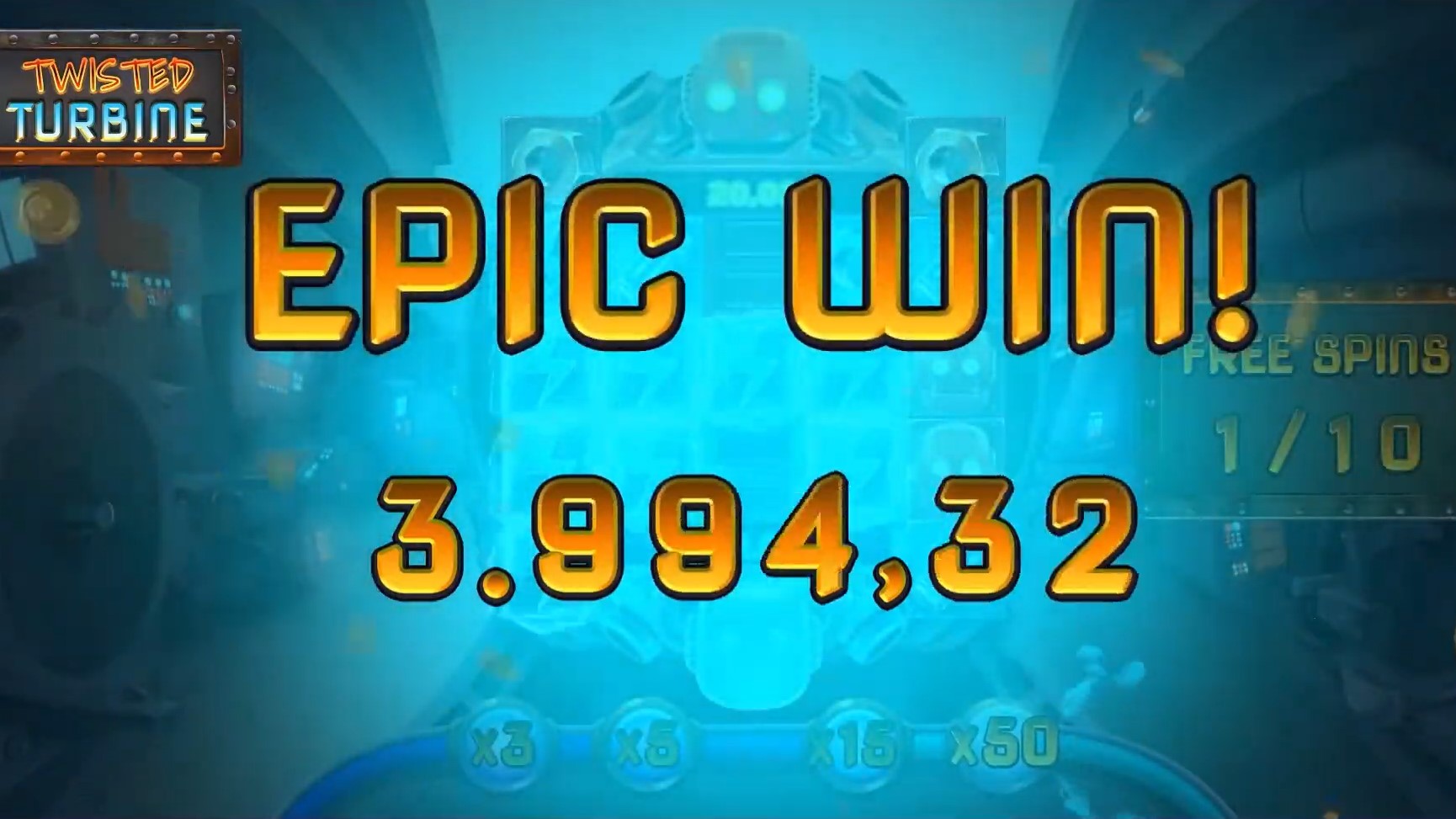 Twisted Turbine epic win Fantasma Games