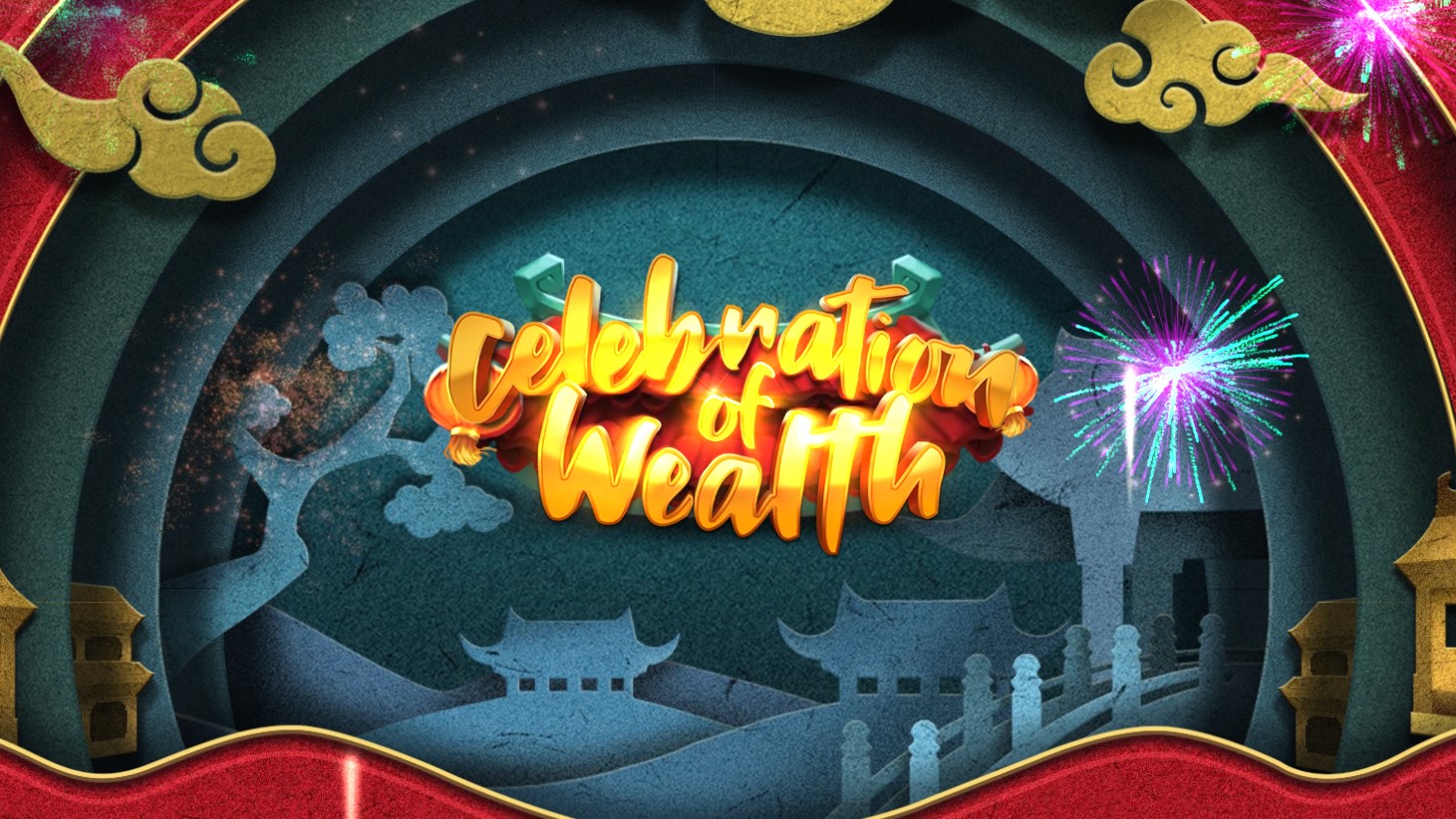 Celebration of Wealth logo Playn GO