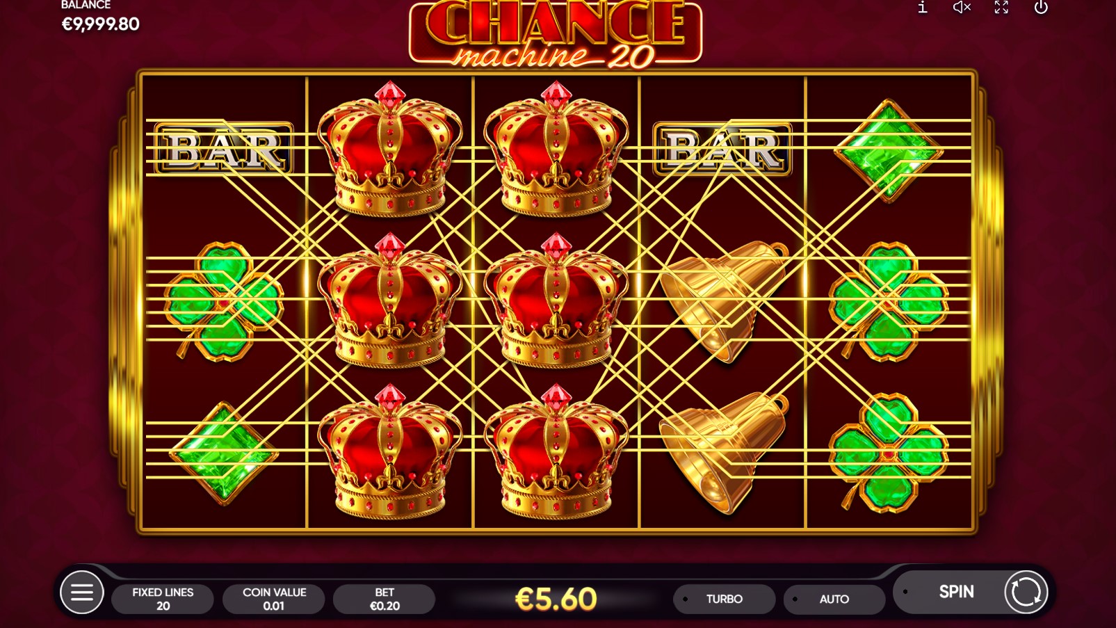 Chance Machine 20 crown win Endorphina