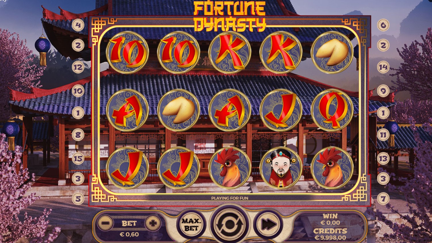 Fortune Dynasty grid Spinmatic Entertainment