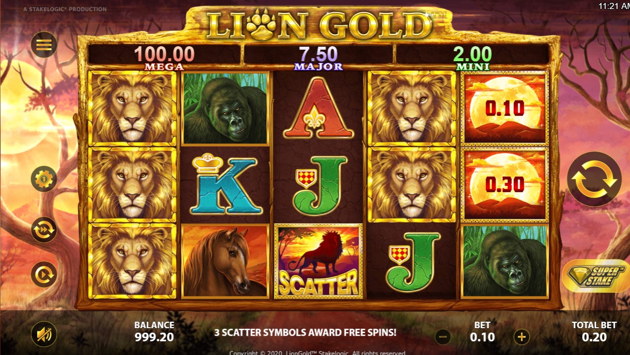 Lion Gold grid Stakelogic