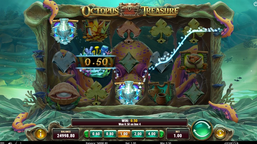 Octopus Treasure win 2 Playn GO