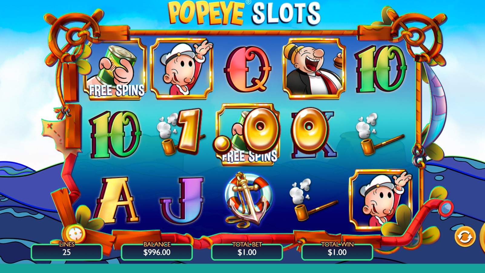 Popeye Slots 3 Vibra Gaming