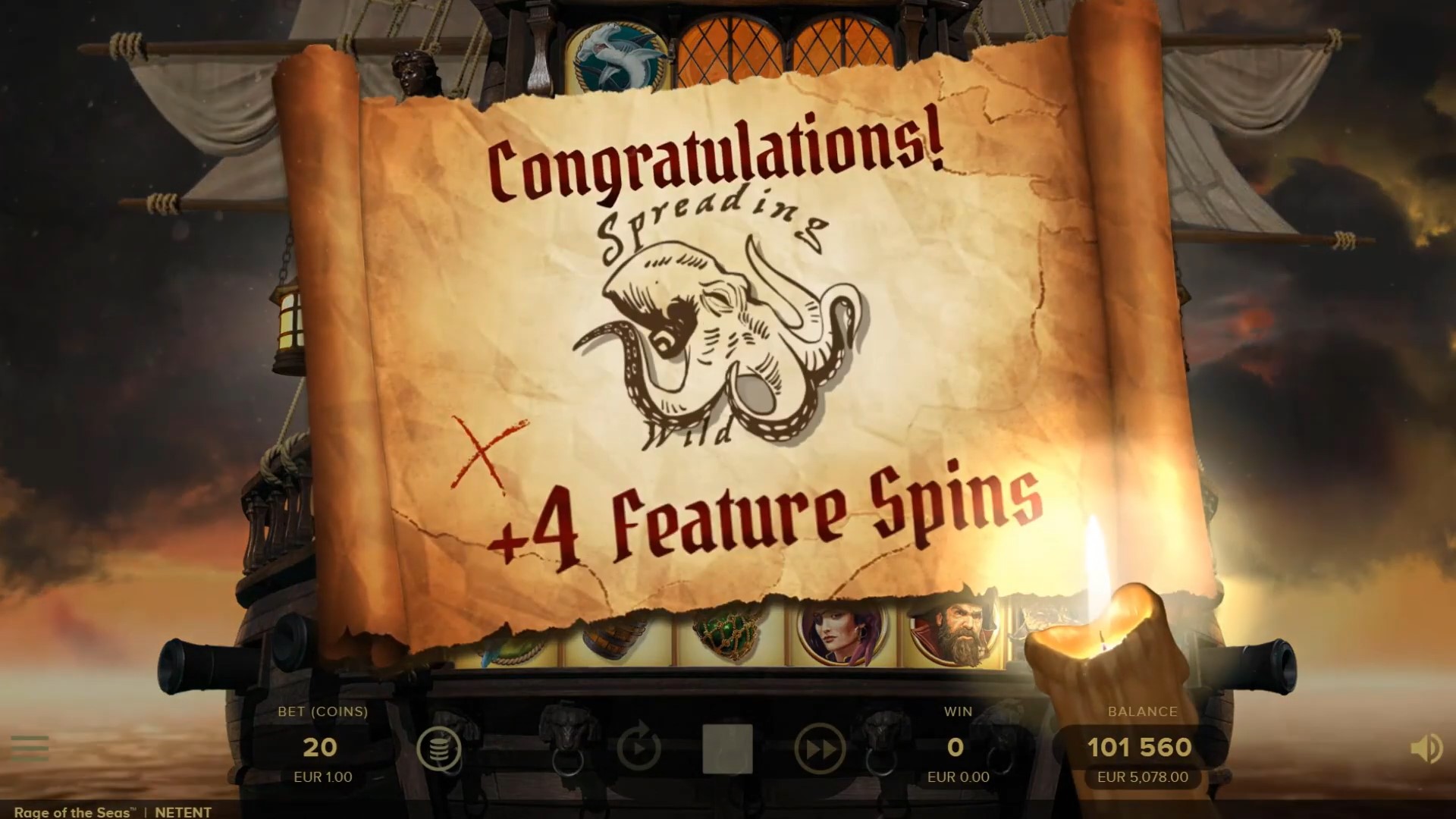 Rage of the Seas free spins NetEnt