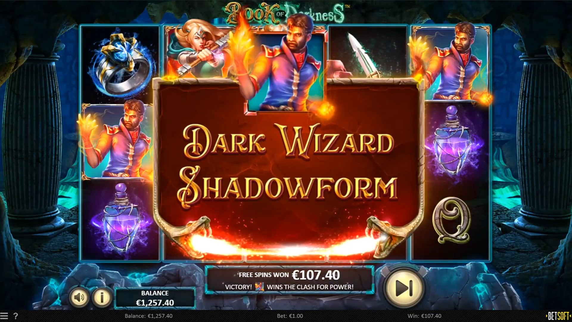 Book of Darkness Dark Wizard Shadowform Betsoft