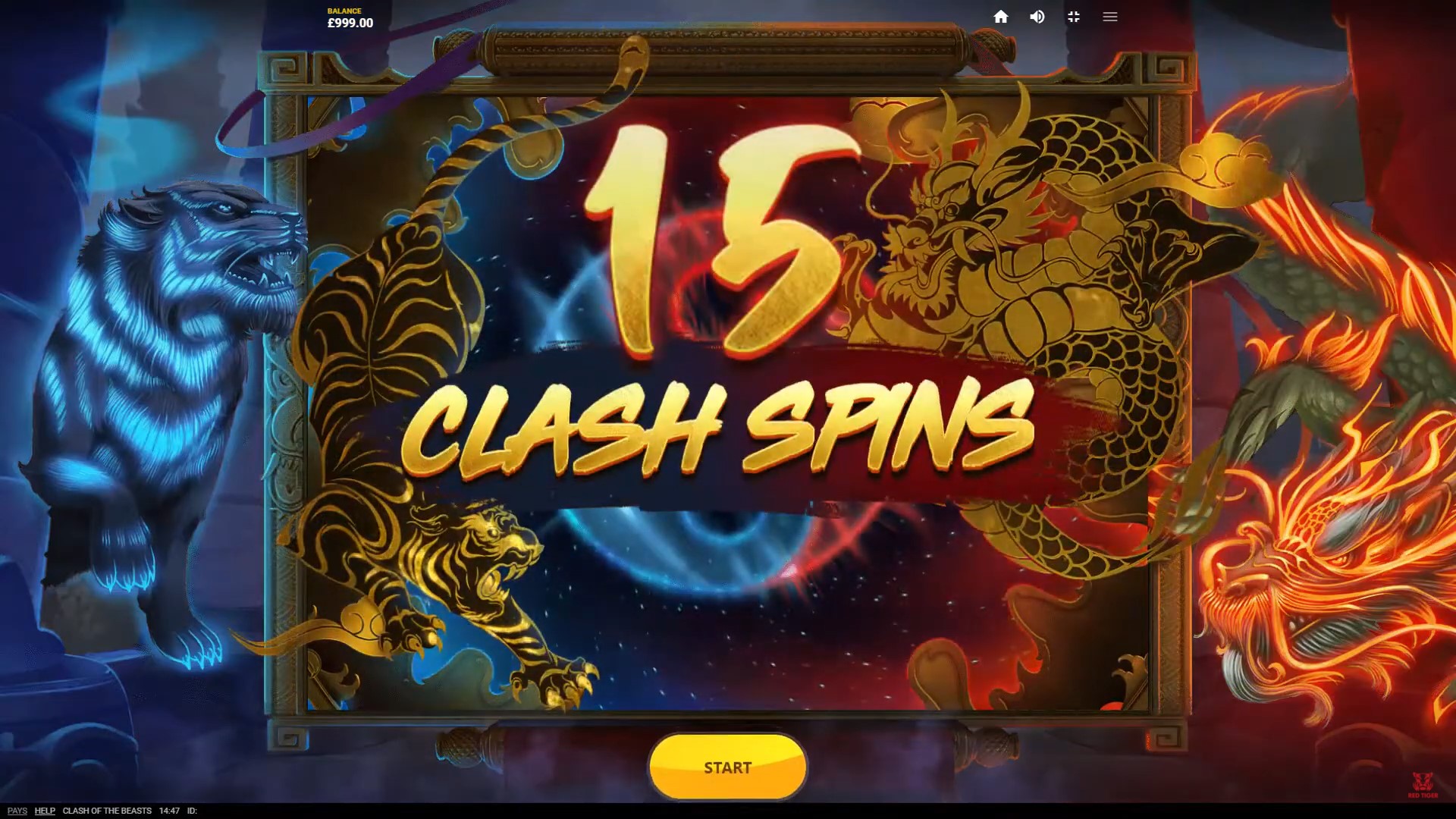 Clash of the Beasts free spins Red Tiger