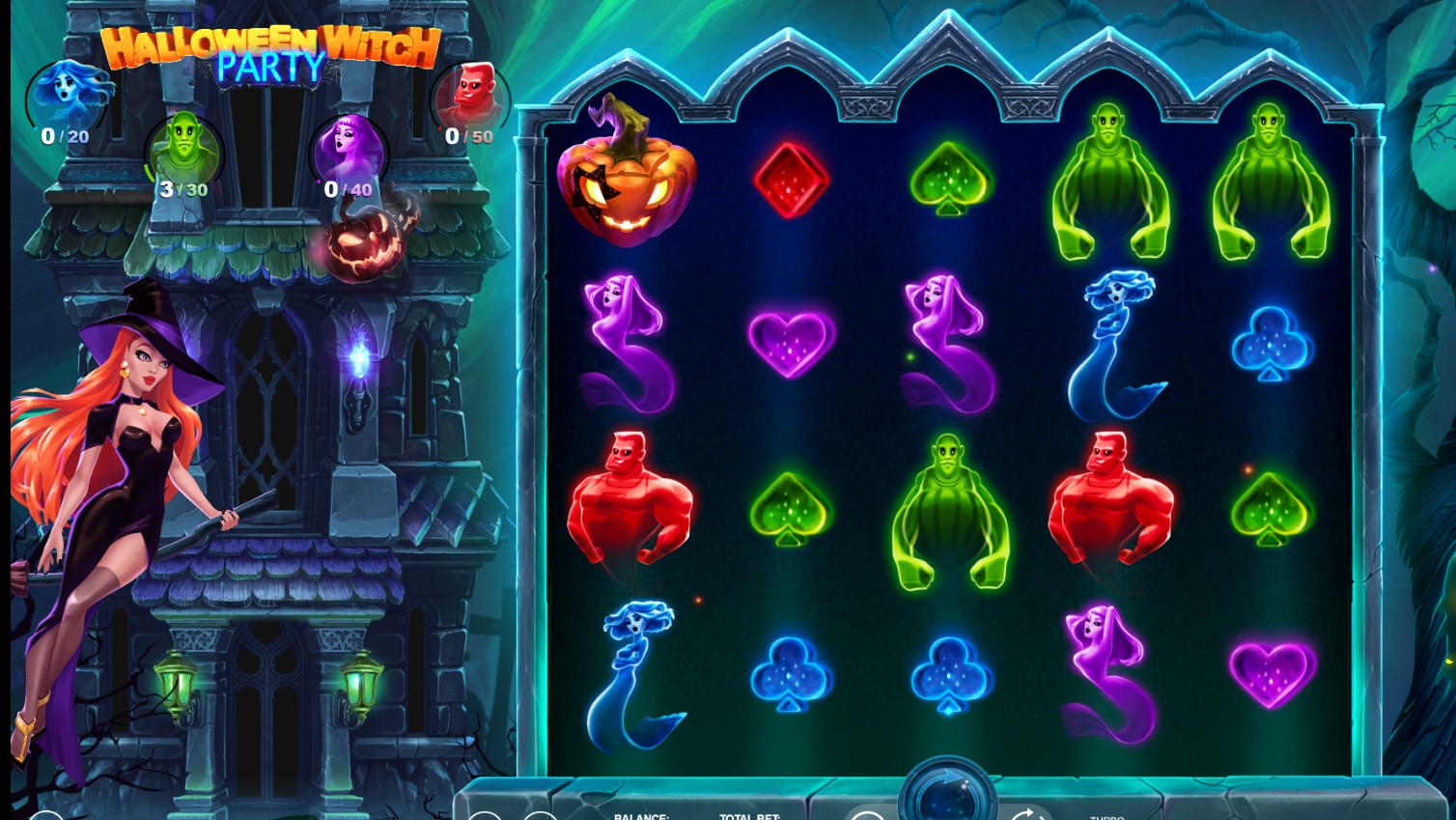 Halloween Witch Party grid ThundersSpin