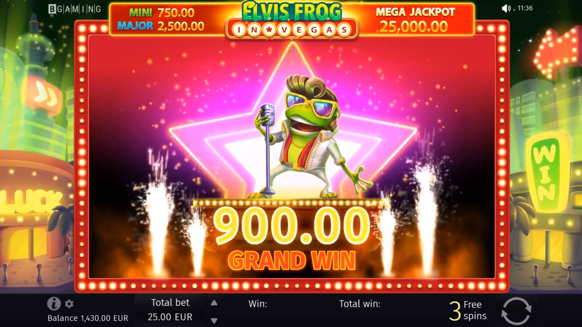 Elvis Frog in Vegas 6 BGaming