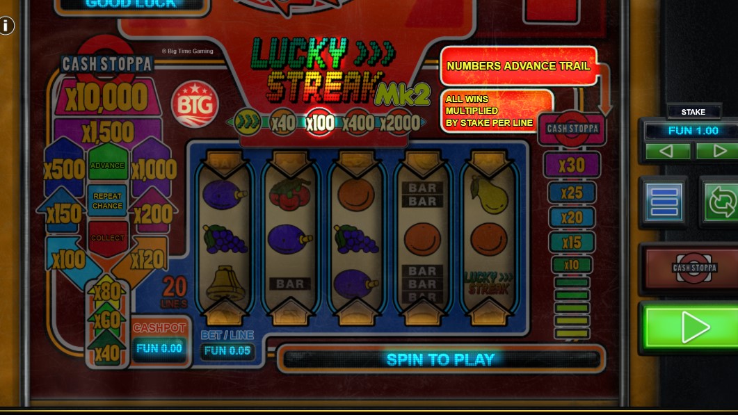 Lucky Streak Mk2 Big Time Gaming