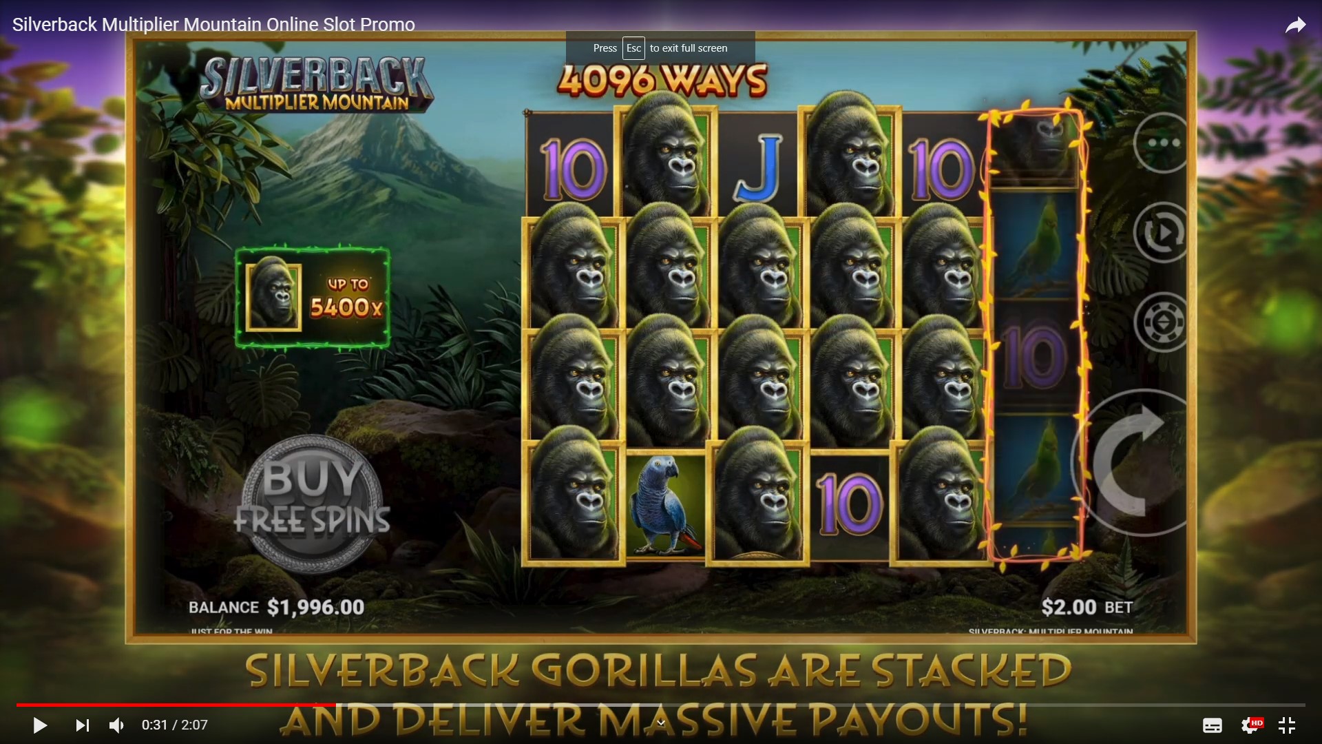 Silverback Multiplier Mountain feature Just For The Win