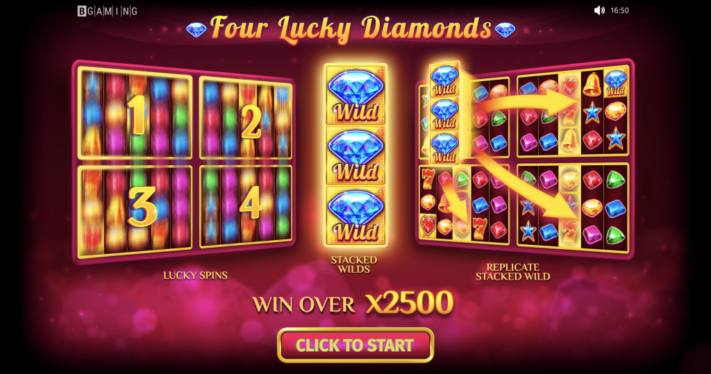Four Lucky Diamonds startpage2