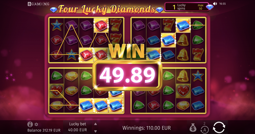 Four Lucky Diamonds win
