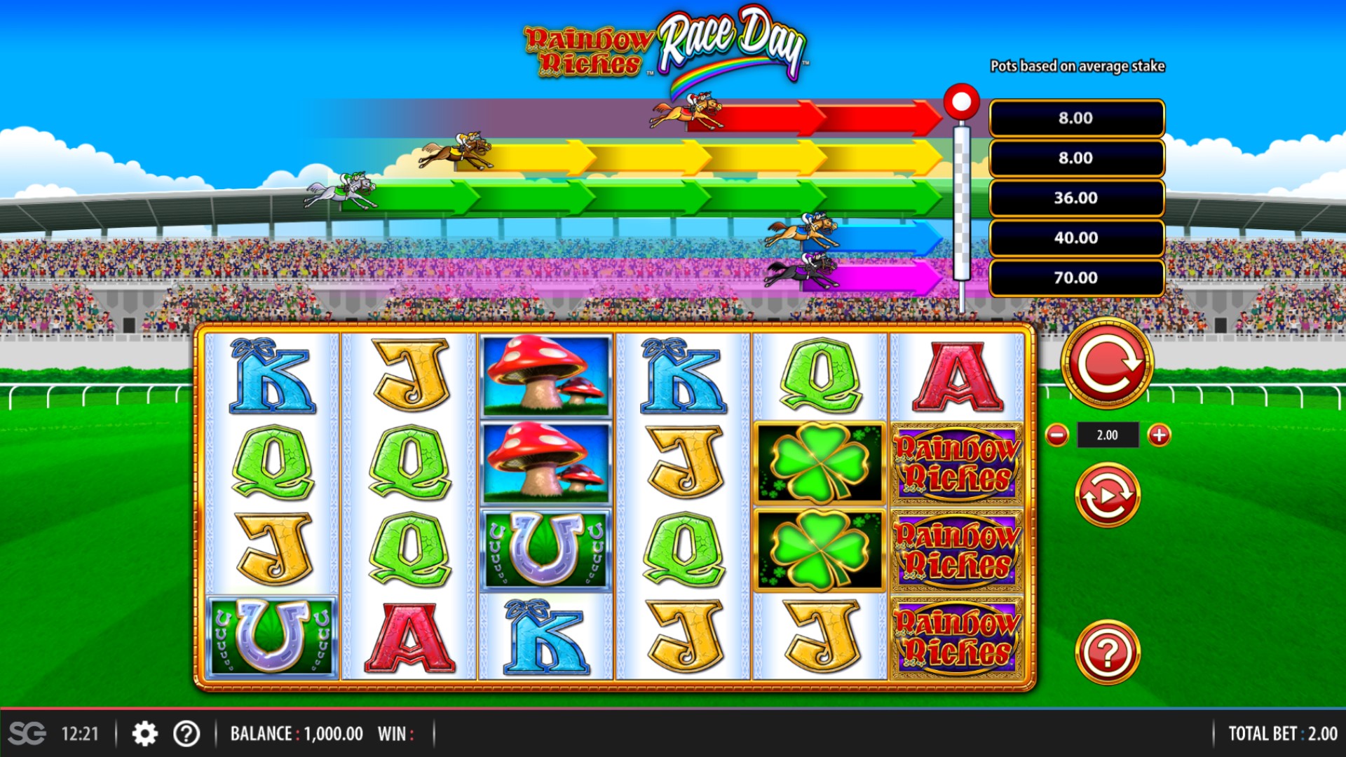Rainbow Riches Race Day 1 SG Digital