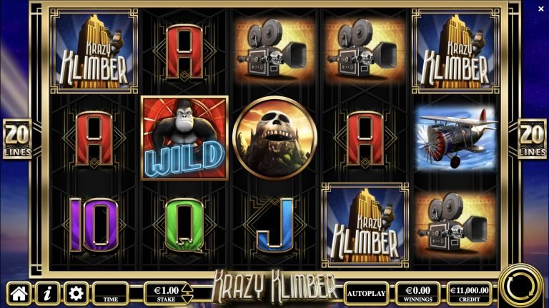 Slot grid of Yggdrasil's and Reflex Gaming's latest slot title Krazy Klimber