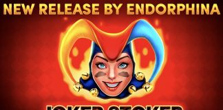 Joker Stoker, Endorphina's latest release, is a 5x4, 40-payline slot with features including a Wild Symbol, Free Games and a virtual Dealer.