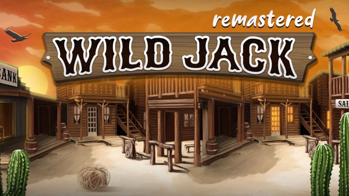 Wild Jack Remastered feature image of the Wild West themed slots game title