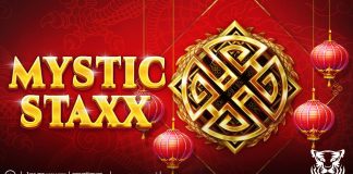 Mystic Staxx is a 8x6, 40-payline Asian-themed slot with features including stack expansion, big wilds and mystery rewards.
