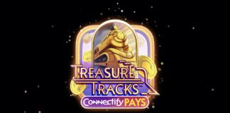 Treasure Tracks is a 5x4, 40-payline slot with features including the Gold Coin Bet, free spins with Connectify Pays, and royals.