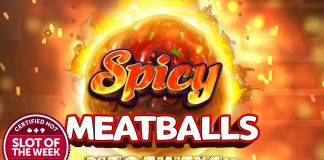 Big Time Gaming has added spice to our Slot of the Week award claiming this week’s crown with its latest title, Spicy Meatballs Megaways.