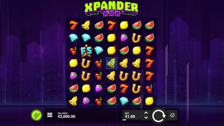 Xpander is a 7x7, cluster paying slot featuring various features such as the Hopper mode, Double Up and Grow symbols and a free spins bonus.