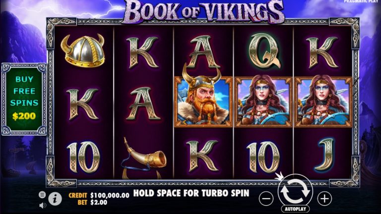 Book of Vikings is a 5x3, 10-payline slot which throws players into a fight alongside the Scandinavian king in the free spins round.