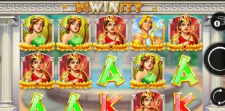 Greek mythology themed title Diwinity is a 5x3, 20-payline slot with features including scatter wilds, bonus symbols and a multiplier.