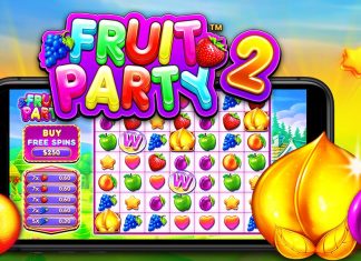 Fruit Party 2 is a 7x7, cluster pays slot which incorporates a Tumble feature along with a random wild multiplier and free spins mode.