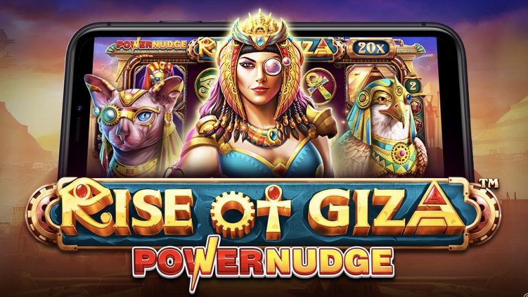 Rise of Giza PowerNudge is a 5x3, 10-payline slot with features including wilds, scatters, multipliers, free spins and nudges.