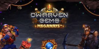 Venture down to the earth’s core where Dwarves are harvesting rare gems and gold in Iron Dog Studios’ slot title Dwarven Gems Megaways.