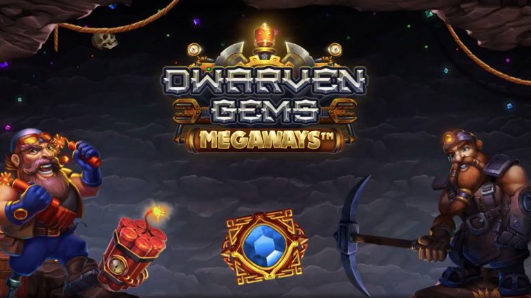 Venture down to the earth’s core where Dwarves are harvesting rare gems and gold in Iron Dog Studios’ slot title Dwarven Gems Megaways.