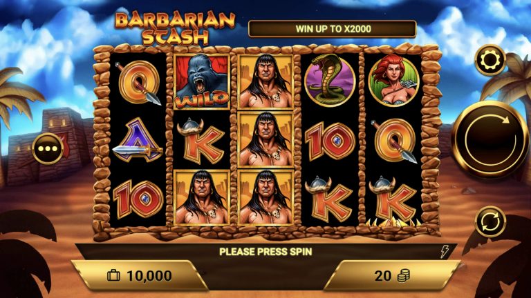 Join the Barbarians daily struggle to survive in Amigo Gaming’s most recent addition to its portfolio with Barbarian Stash.