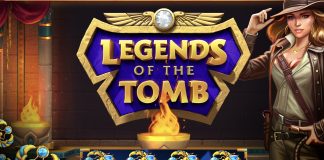 Legends of the Tomb is a 6x3-4, 75-payline video slot with features including stacked wilds, a wheel bonus and free games.
