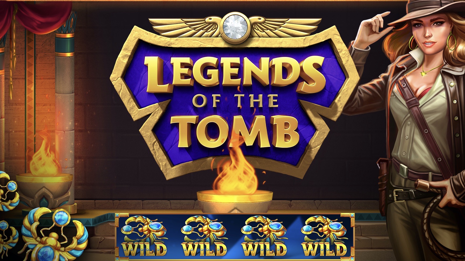 Legends of the Tomb is a 6x3-4, 75-payline video slot with features including stacked wilds, a wheel bonus and free games.