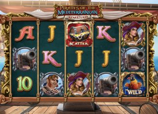 Pirates of the Mediterranean Remastered is a 5x3, 10-payline video slot including features such as random walking wilds, free spins and a ladder gamble.