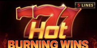 Hot Burning Wins is a 3x3, five-payline fruit machine style slot with features including an x2 multiplier to double the player’s winnings.