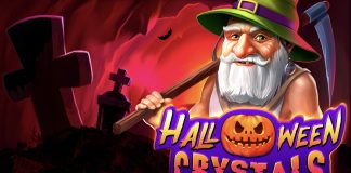 Halloween Crystals is a 5x3, five-payline slot with features including a "Wheel of Fortune" jackpot, a CraftBonus and cascading reels.