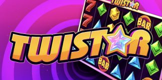 Twistar is a 6x4, 40-payline slot with features including a twisting expanding wild, free spins, multipliers and mystery star symbols.