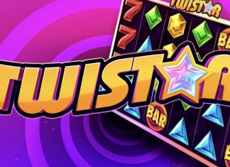 Twistar is a 6x4, 40-payline slot with features including a twisting expanding wild, free spins, multipliers and mystery star symbols.