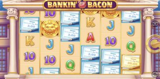 Bankin’ Bacon is a 6x4, 4,096-payline video slot with features including banker spins, a free spins mystery choice and a buy bonus option.