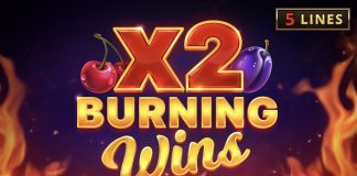 Burning Wins x2 is a 3x3, five-payline video slot featuring classic slot style symbols and the chance to double winnings by filling the reels