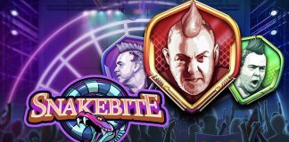 Snakebite is a 5x3, 10-payline video slot including features such as snake spins, fixed prizes and a Peter “Snakebite” Wright symbol.