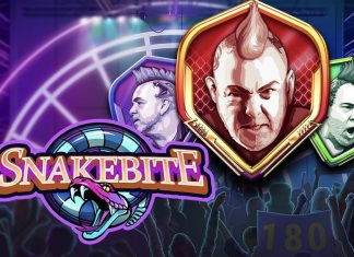 Snakebite is a 5x3, 10-payline video slot including features such as snake spins, fixed prizes and a Peter “Snakebite” Wright symbol.