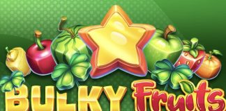 Bulky Fruits is a 5x5, five-payline video slot with features including clover wilds, two scatter symbols, jackpot cards and a gamble feature.