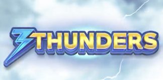 3 Thunders is a 3x3, five-payline video slot with features including a bonus drop, free games, a risk game and stacked wilds.